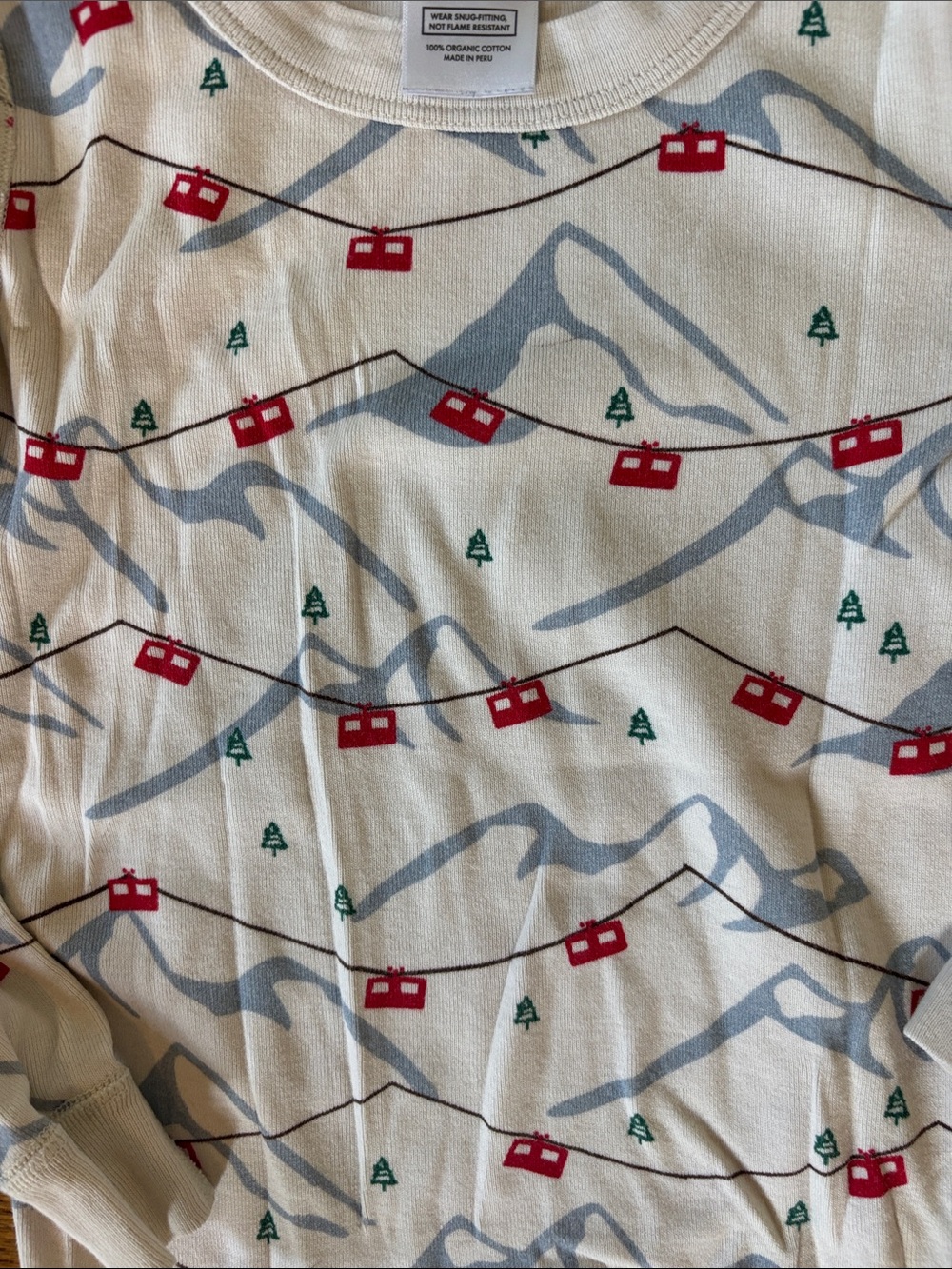 2 pairs Hanna Andersson Long Sleeve Gondola/Polar Express print organic cotton - Picture 5 of 8